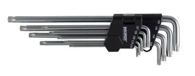 MAURER PLUS CHIAVI MAS.TORX LG.MAURERPLUS T10-50 PZ9 @ - 9 pezzi