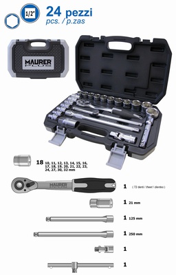 MAURER PLUS BUSSOLE MPLUS 1/2 SET 24PZ @ - 24 pezzi